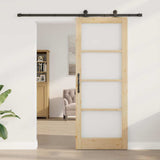 Sliding Door ORKDAL Natural and Black 83 x 211 cm 3332027