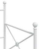 Day Bed without Mattress White 90x190 cm Steel 4104681