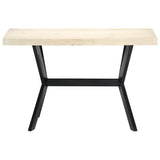247442 Dining Table White 120x60x75 cm Solid Mango Wood