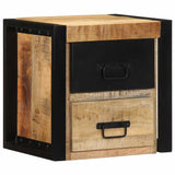 Bedside Cabinet 40x35x40 cm Solid Rough Wood Mango 4015953