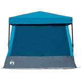 Camping Tent Set Folding 2 pcs Blue Taffeta and Fabric 3337172