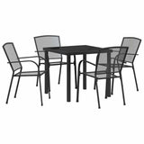 Garden Dining Set 5 pcs Anthracite Powder-Coated Steel 3379283