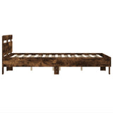 Bed Frame without Mattress Smoked Oak 135x190 cm Double 3207445