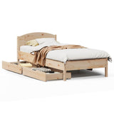 Bed Frame without Mattress 75x190 cm Small Single Solid Wood Pine 3301851