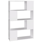Book Cabinet Room Divider White 80x24x124.5 cm Engineered Wood 809134