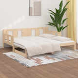 Pull-out Day Bed without Mattress Solid Wood Pine 2x cm 820292