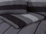Duvet Cover Set Dark Grey 240x220 cm Cotton 136419