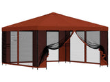 Garden Gazebo with Sidewalls 3 x 3 m Terracotta 900364