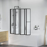 Shower Screen Folding Other Manual Black 168 x 140 cm Aluminium 42009756