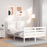 Bed Frame without Mattress White 120x200 cm Solid Wood 3194762