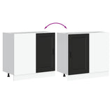 Kitchen Base Cabinet "Porto" Black Engineered Wood 854299