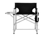 Folding Director Chair with Side Table & Storage Pockets, 41"23.6"26.4" Heavy Duty Spray-Coated 55814069