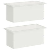 Garden Planter with LED 2 pcs White 30 x 60 x 30 cm Steel 8008087