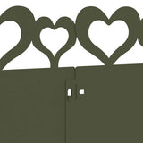Lawn Edgings 10 pcs Olive Green 103 x 0.05 x 22 cm Steel 874837