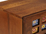 Sideboard with Drawer Walnut 40 x 33 x 75 cm Solid Mango Wood 4018247