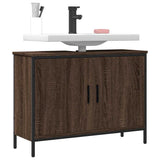 Bathroom Sink Cabinet Brown Oak 80x30x60 cm Engineered Wood 842455