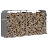 Log Holder Light Grey 180x45x100 cm Galvanised Steel 364554