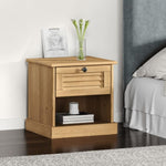 ZNTS Bedside Cabinet VIGO 42x35x42 cm Solid Wood Pine 353154