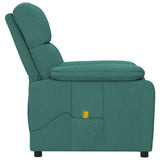 Massage Chair Dark Green Fabric 289678