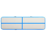 Inflatable Gymnastics Mat with Pump 700x100x20 cm PVC Blue 92689