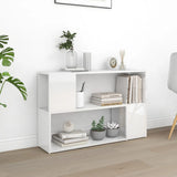 Book Cabinet High Gloss White 100x24x63 cm Engineered Wood 809176