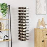 Wall Mounted Wine Rack for 36 Bottles White Iron 340887