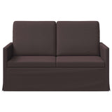 2 Seater Sofa Dark Brown 130 x 81 x 82 cm Fabric 42041044