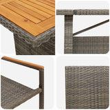 Garden Dining Set 11 pcs Grey Poly Rattan 3365423