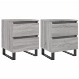 Bedside Cabinets 2 pcs Grey Sonoma 40x35x50 cm Engineered Wood 826905