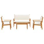 Garden Sofa Set 4 pcs Brown 75 x 45 x 38cm Solid Acacia wood 3325227