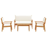 Garden Sofa Set 4 pcs Brown 75 x 45 x 38cm Solid Acacia wood 3325227