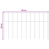 Garden Fence Panel 48 pcs Galvanised Steel Silver 42042939
