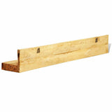 241088 Display Shelf 2 pcs Solid Wood Wall-Mounted