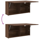 Bathroom Wall Cabinet Brown Oak 80x25x40 cm Engineered Wood 860091