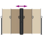 ZNTS Retractable Side Awning Taupe 160x1000 cm 4004739