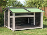 Dog Kennel Grey 96x87x80,5 cm Solid Wood Pine 172265