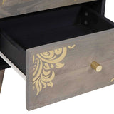 Bedside Cabinet 2 pcs Grey 40 x 33 x 46 cm Solid Mango Wood 4018771