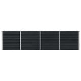 Raised Garden Bed 320x40x77 cm Galvanised Steel Anthracite 47051