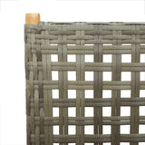 Garden Dining Set Grey Solid acacia wood and PE rattan Adjustable 3281719