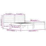 Bed Frame without Mattress 150x200cm King Size 810435