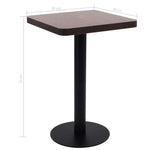 Bistro Table Dark Brown 50x50 cm MDF 286428