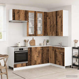 Kitchen Unit LYON 8 pcs Old Wood Engineered Wood 3438521