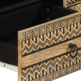 TV Cabinet Black 105x33.5x46 cm Solid Rough Wood Mango 4018642