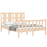 Bed Frame without Mattress Double Solid Wood Pine 3192206