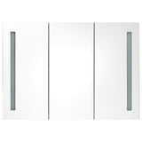 LED Bathroom Mirror Cabinet 89x14x62 cm Grey 326527