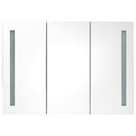 ZNTS LED Bathroom Mirror Cabinet Concrete Grey 89x14x62 cm 326525