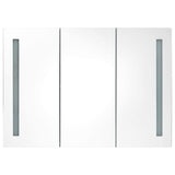 ZNTS LED Bathroom Mirror Cabinet Concrete Grey 89x14x62 cm 326525