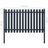 ZNTS Fence Panel Anthracite 174.5x100 cm Powder-coated Steel 146471