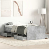 Bed Frame without Mattress Concrete Grey 90x190 cm Single 3203813