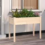 Planter with Liner 118x59x76 cm Solid Wood Fir 364233